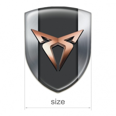 Seat Cupra Silicone Badge Silver design Copper logo 