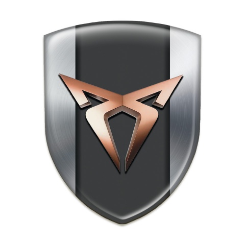 Seat Cupra Silicone Badge Silver design Copper logo 