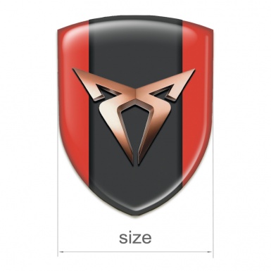 Seat Cupra Auto Emblem Red Design Classic Logo 
