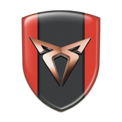Seat Cupra Auto Emblem Red Design Classic Logo 