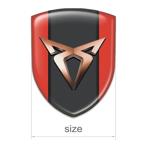 Seat Cupra Auto Emblem Red Design Classic Logo 