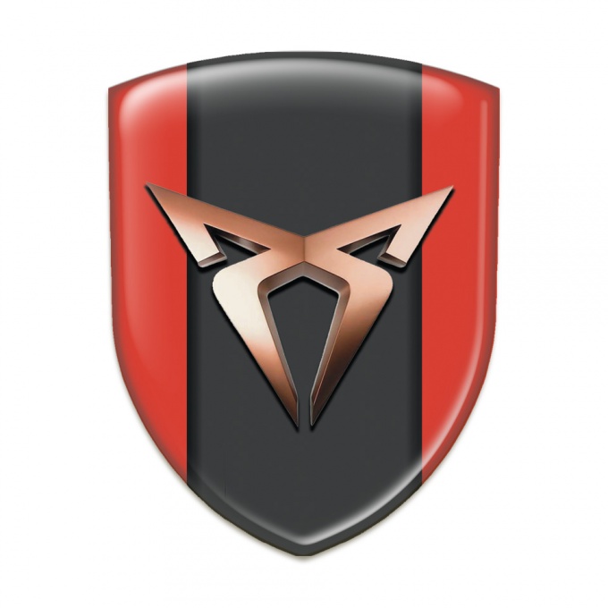 Seat Cupra Auto Emblem Red Design Classic Logo 