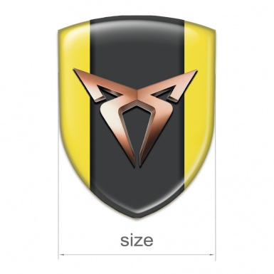 Seat Cupra Logo Emblem Yellow Design Copper logo 