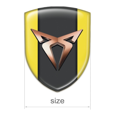 Seat Cupra Logo Emblem Yellow Design Copper logo 