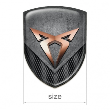Seat Cupra Tuning Badge Perforated Metal with Scratched Stone Edition 