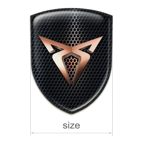 Seat Cupra Auto Emblem Perforated Steel with Logo Shadow edition 