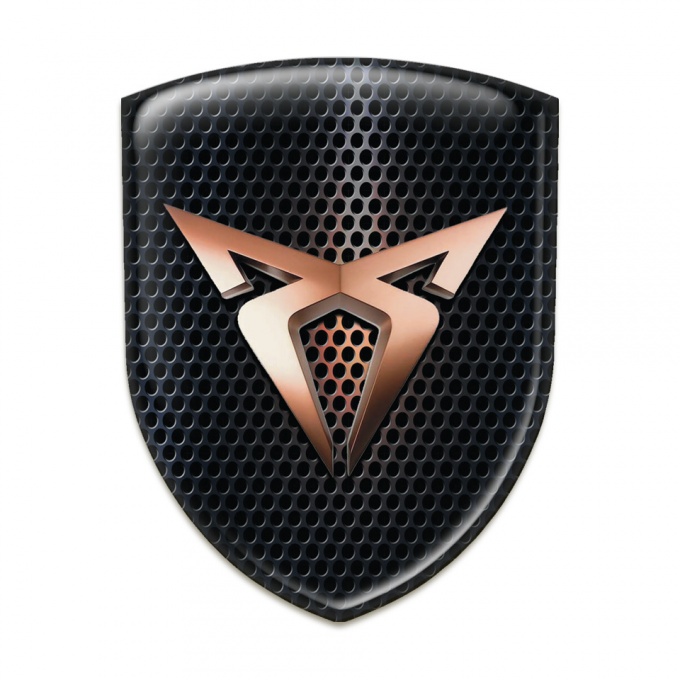 Seat Cupra Auto Emblem Perforated Steel with Logo Shadow edition 