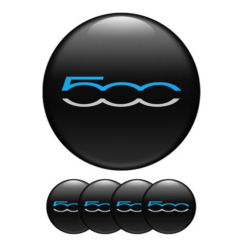 Fiat 500 Center Hub Dome Stickers 3 Colors Emblems