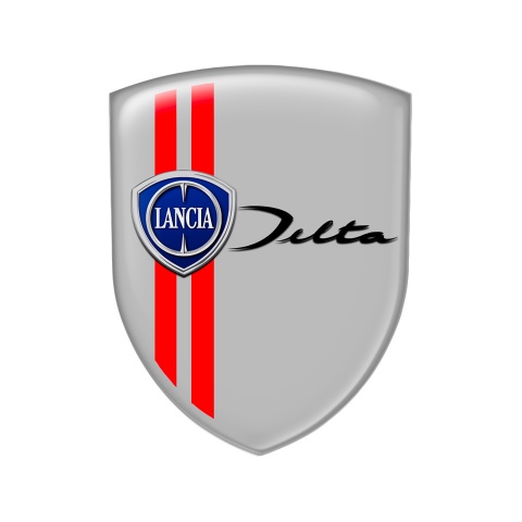 Lancia Shield Emblem Silicone Grey Delta Edition