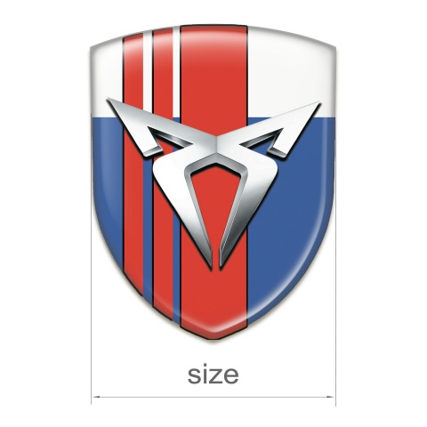 Seat Cupra Silicone Badge Blue White With Red tapes Type 