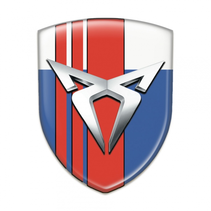 Seat Cupra Silicone Badge Blue White With Red tapes Type 
