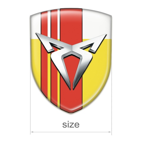 Seat Cupra Silicone Shield Yellow White with Red Tapes Type 