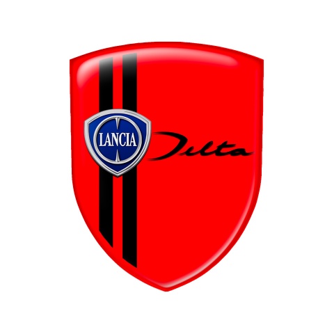 Lancia Shield Emblem Silicone Red Delta Edition