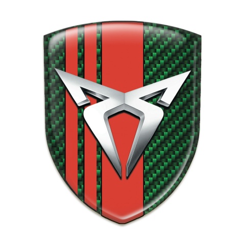 Seat Cupra Logo Emblem Green Carbon Red Tapes Type 