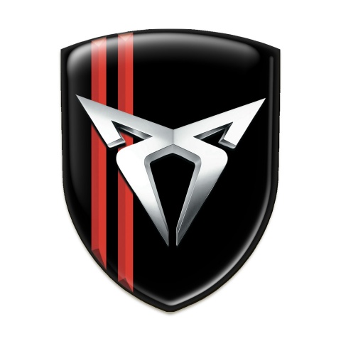 Seat Cupra Tuning Emblem black with red Lines Type 