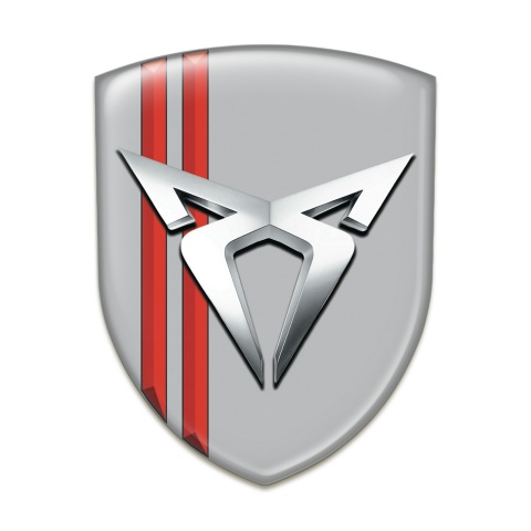Seat Cupra Silicone Emblem gray with Red Lines Type 
