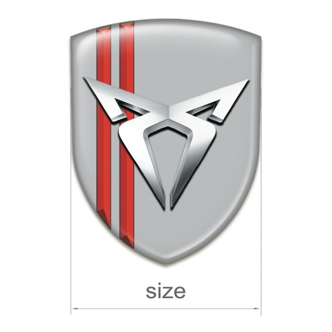 Seat Cupra Silicone Emblem gray with Red Lines Type 