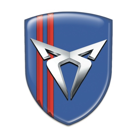 Seat Cupra Resin Sticker Blue with Red Lines Type 