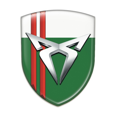 Seat Cupra Emblem Interior Green White with Red lines Type