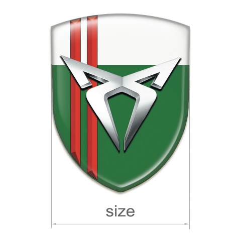 Seat Cupra Emblem Interior Green White with Red lines Type