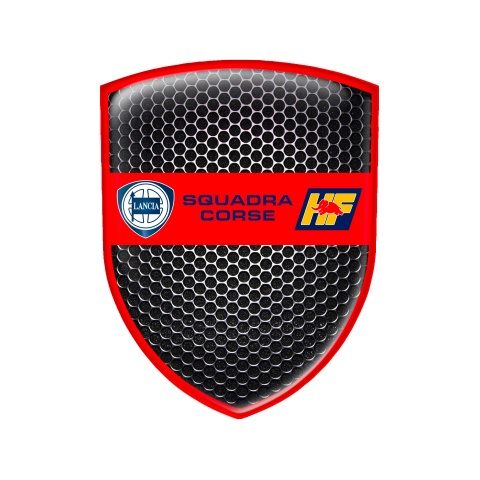 Lancia Domed Emblem Squadra Corse Steel Edition
