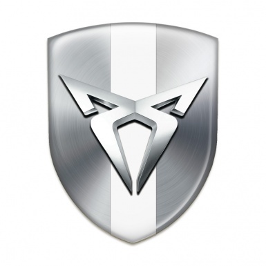 Seat Cupra Tuning Badge Silver with White Ribbon Variant 