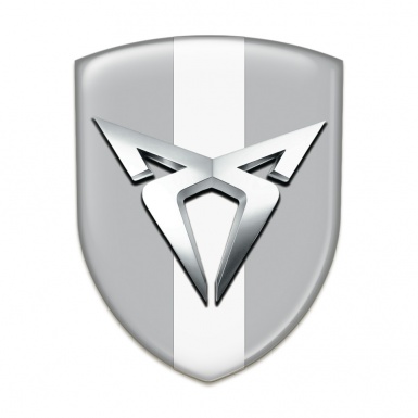 Seat Cupra Car Accessories Badge Gray with White Ribbon Variant 