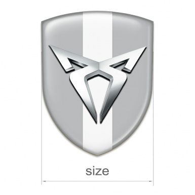Seat Cupra Car Accessories Badge Gray with White Ribbon Variant 