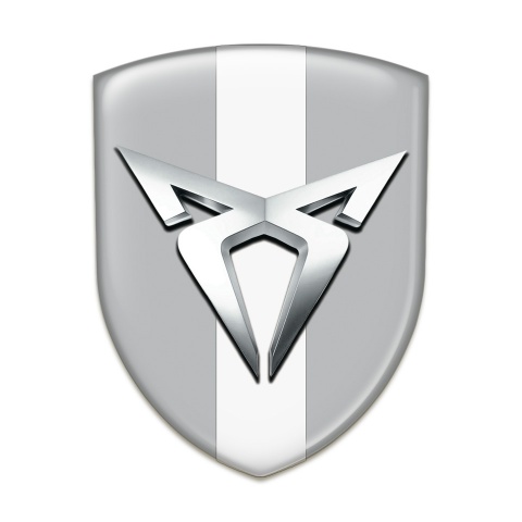 Seat Cupra Car Accessories Badge Gray with White Ribbon Variant 