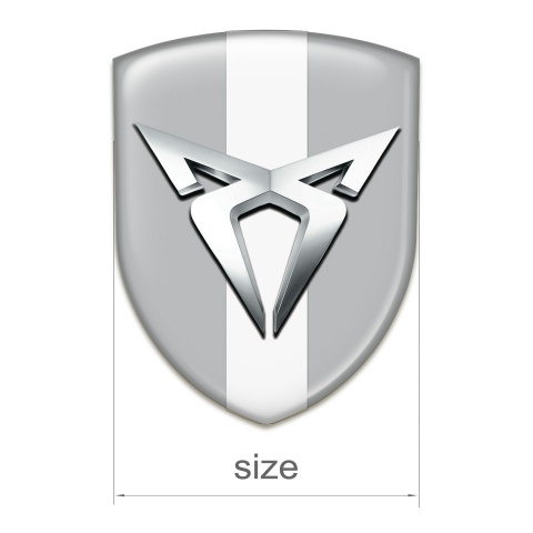 Seat Cupra Car Accessories Badge Gray with White Ribbon Variant 
