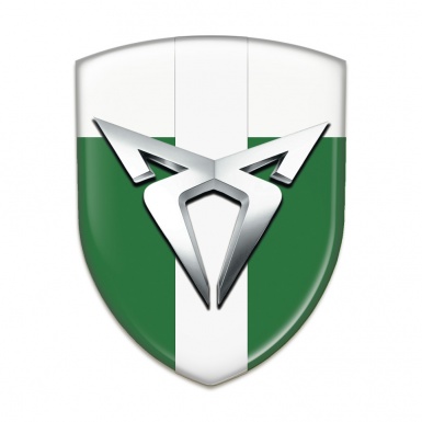 Seat Cupra Silicone Badge Green White with White Ribbon variant 