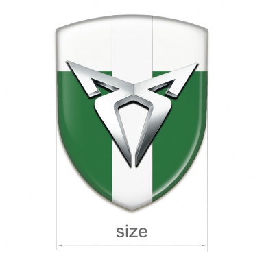 Seat Cupra Silicone Badge Green White with White Ribbon variant 