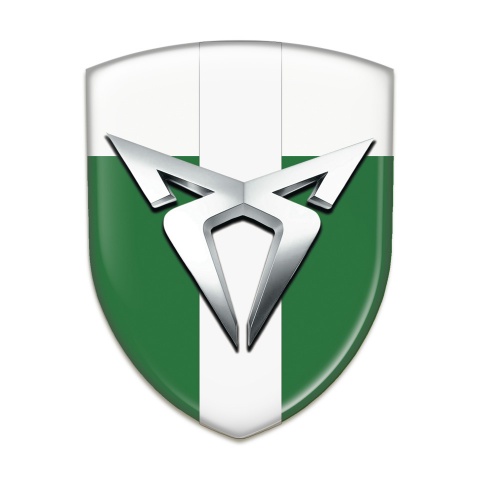 Seat Cupra Silicone Badge Green White with White Ribbon variant 