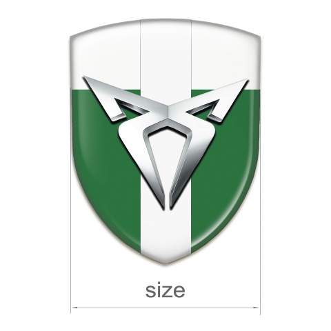 Seat Cupra Silicone Badge Green White with White Ribbon variant 