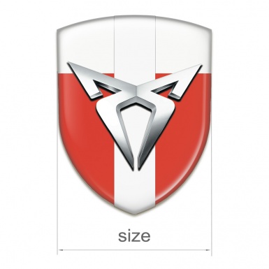 Seat Cupra Silicone Shield Red white with White Ribbon variant 