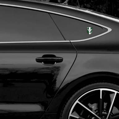 Seat Cupra Silicone Emblem Green Carbon with White Ribbon Style 