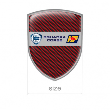 Lancia Domed Emblem Squadra Corse Red Carbon Grey Edition