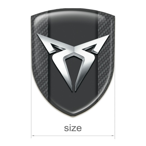 Seat Cupra Domed Emblem Carbon Base Silver Logo Edition 