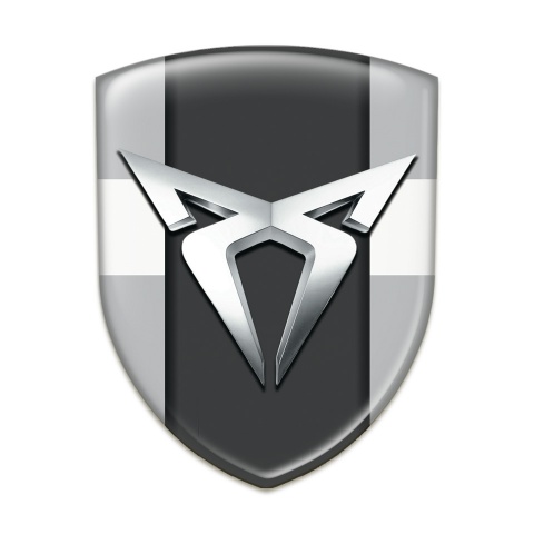 Seat Cupra Emblem Interior Gray with White Tape Base Silver Logo 