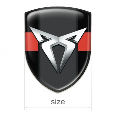 Seat Cupra Car Accessories Badge Black with Red Tape Version 