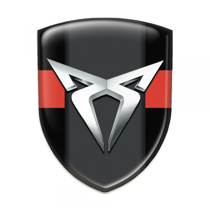 Seat Cupra Car Accessories Badge Black with Red Tape Version 