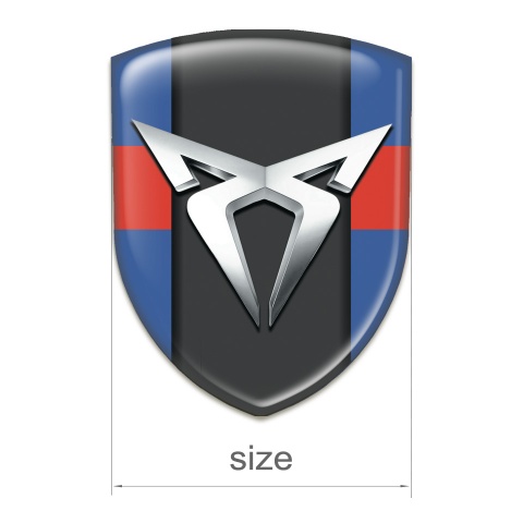 Seat Cupra Car Interior Badge Blue with Red Tape Version 