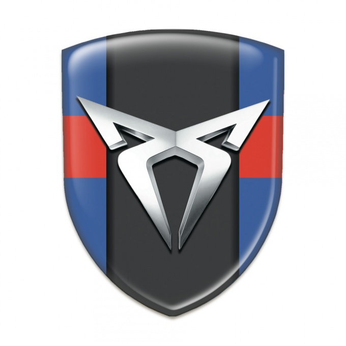 Seat Cupra Car Interior Badge Blue with Red Tape Version 