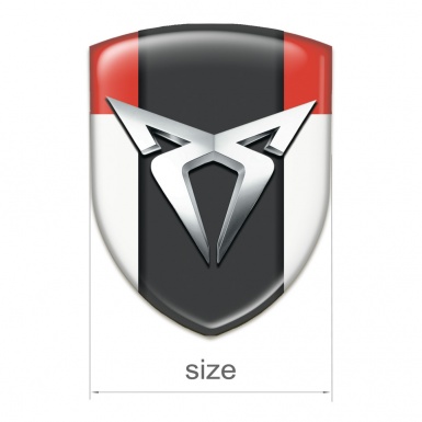 Seat Cupra  Silicone Shield White Red Version with Silver Logo 