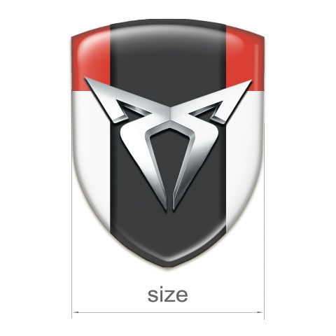 Seat Cupra  Silicone Shield White Red Version with Silver Logo 