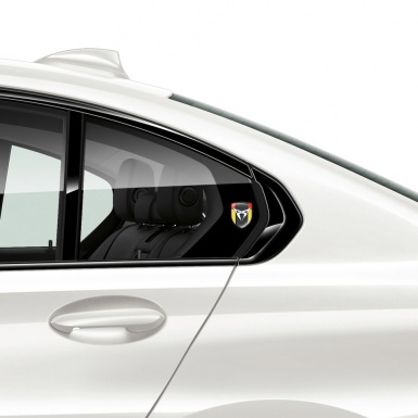 Seat Cupra Auto Emblem Yellow Red version with Silver Logo 