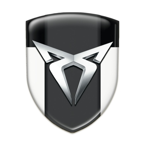 Seat Cupra Car Accessories Badge White Black Version with Silver Logo 