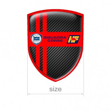 Lancia Domed Emblem Squadra Corse Carbon Red Line