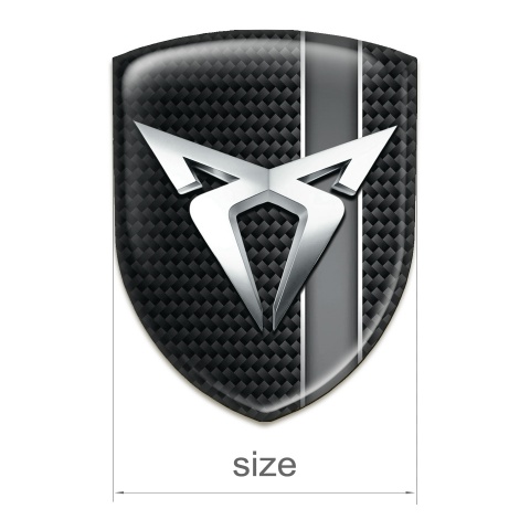 Seat Cupra Resin Sticker Dark Rough Base with Grey Band 