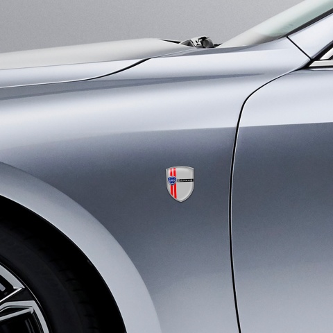 Lancia Silicone Emblem Grey Red Line Edition